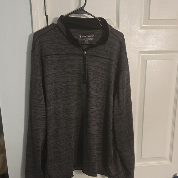 PGA Tour Charcoal Zip-Up Men's Sweater - Picture 3 of 5